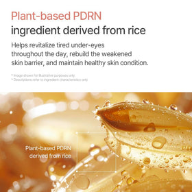 mixsoon ingredients label close-up noting PDRN and collagen peptide benefit