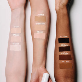 mixsoon ten shade swatches on arm showing adaptive undertone matching benefit