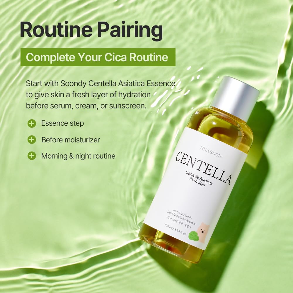 mixsoon Soondy centella leaf ingredient shot emphasizing calming botanical benefit
