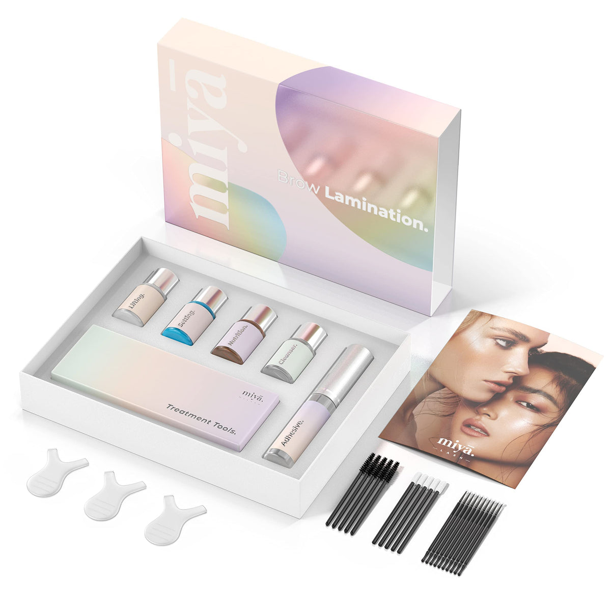 MIYA LASH full kit laid out to show size and included items