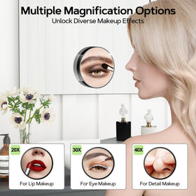 MIYADIVA 30x and 20x mirrors side-by-side for stepped magnification control