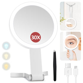MIYADIVA front view of closed portable mirror showing compact design and storage benefit