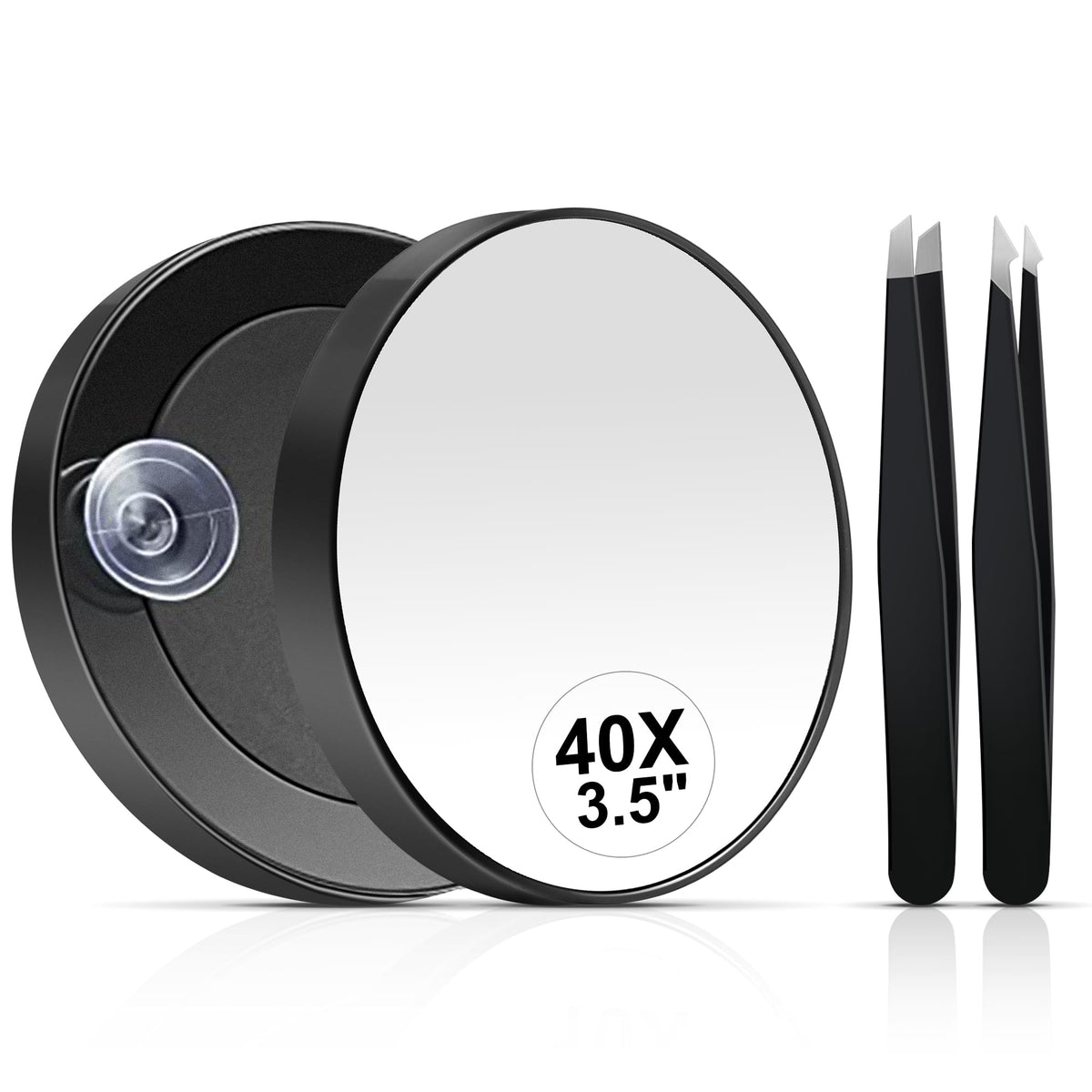 MIYADIVA front view compact mirror shows slim profile and portability