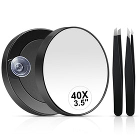 MIYADIVA front view compact mirror shows slim profile and portability
