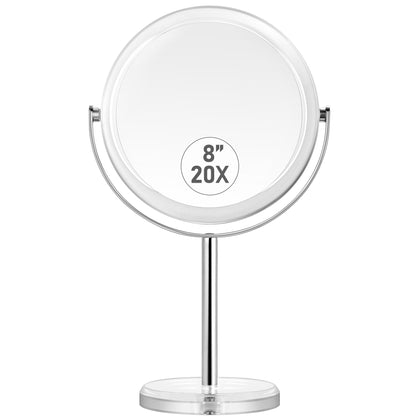 MIYADIVA front view tabletop mirror showing dual-sided convenience and elegance