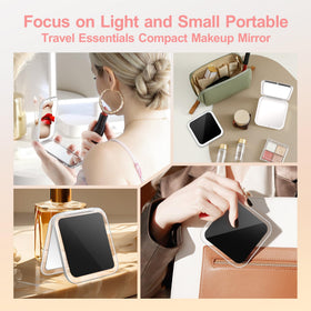MIYADIVA open double-sided mirror displaying 1X and 30X sides for versatile use