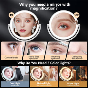 MIYADIVA with phone in holder demonstrating tutorial playback while applying makeup