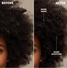 Mizani applied on curly hair refreshing and defining natural curls