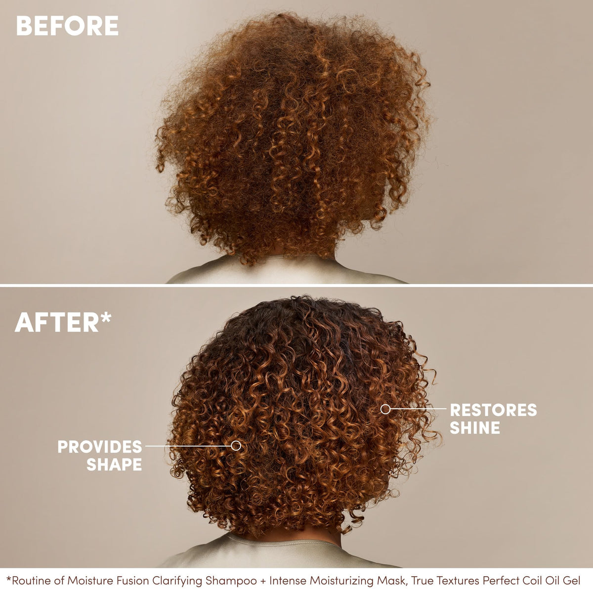 Applying Mizani gel to wet curls to emphasize frizz control and long-lasting hold
