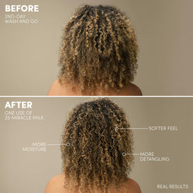 Mizani close-up texture of fine lightweight milky formula for non-greasy hydration