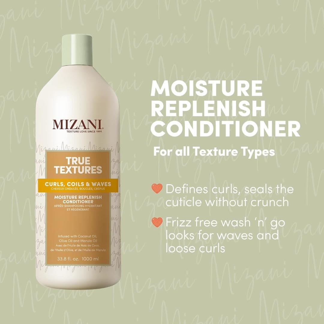 Mizani creamy conditioner texture highlighting smooth slip