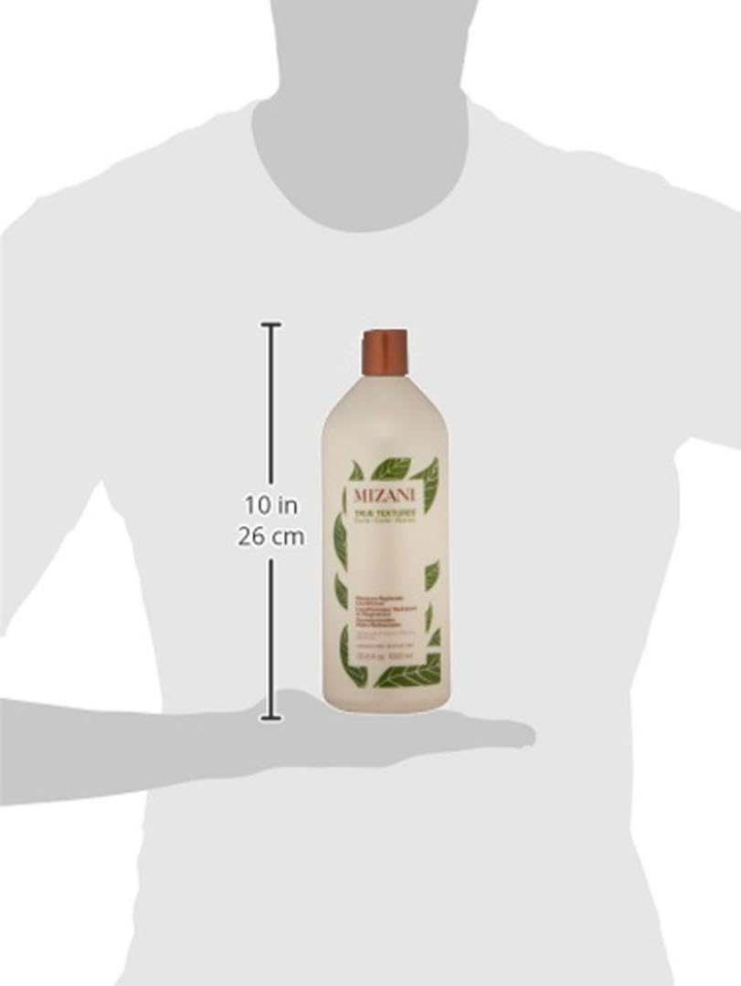 Mizani in shower with model applying conditioner for moisturized hair