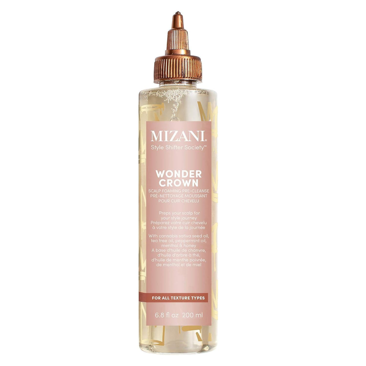 Mizani front bottle showing packaging and product clarity benefit