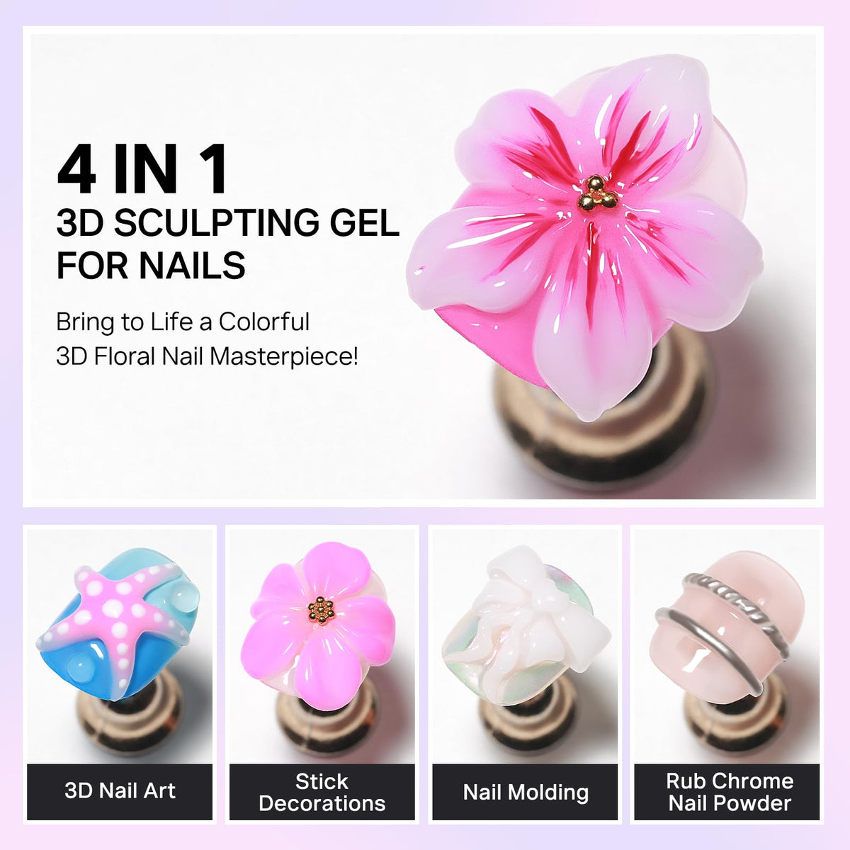 MIZHSE detailed 3D flower sculpt demonstrating fine detail hold