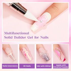 MIZHSE 3D mold and 24 nail forms arranged for easy shaping benefit