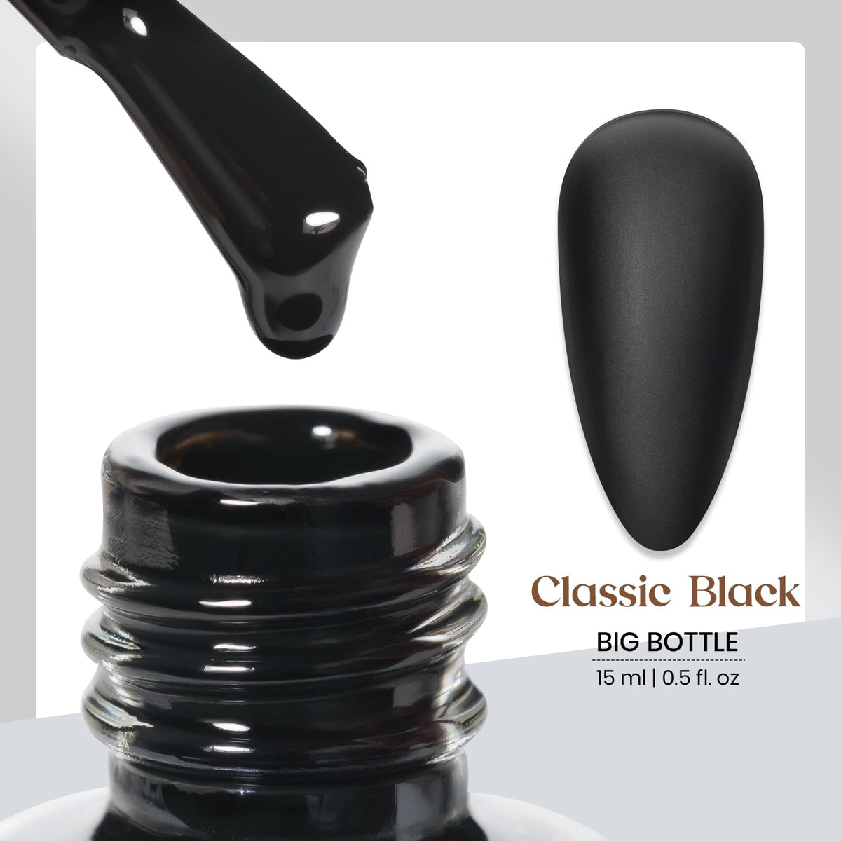 MIZHSE brush stroke on nail demonstrating even coverage and opacity
