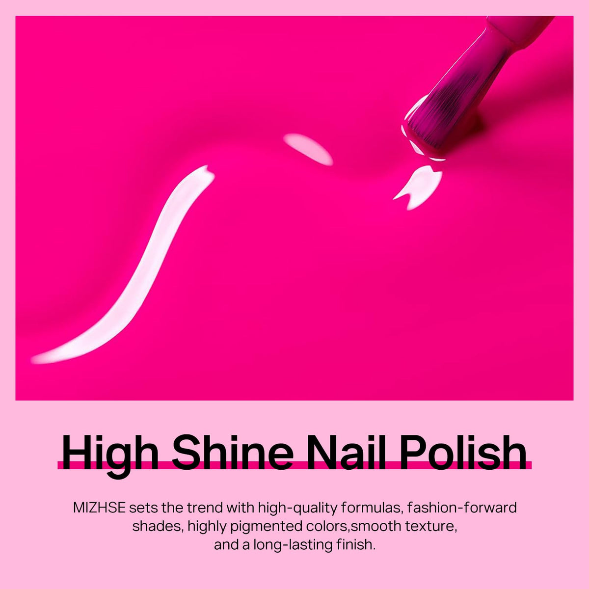 MIZHSE brush stroke swatches demonstrating full-coverage pigment