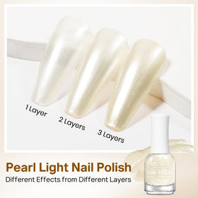 MIZHSE creamy paint texture closeup highlighting pearlescent shimmer and opacity