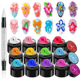 MIZHSE front packaging showing 12 vibrant sculpting gel jars and kit contents for variety