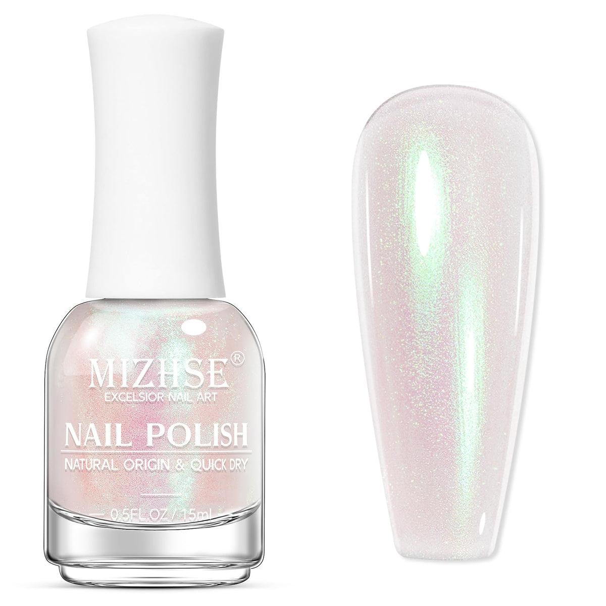 MIZHSE front packaging showing 15ml bottle and aurora pink color for instant style