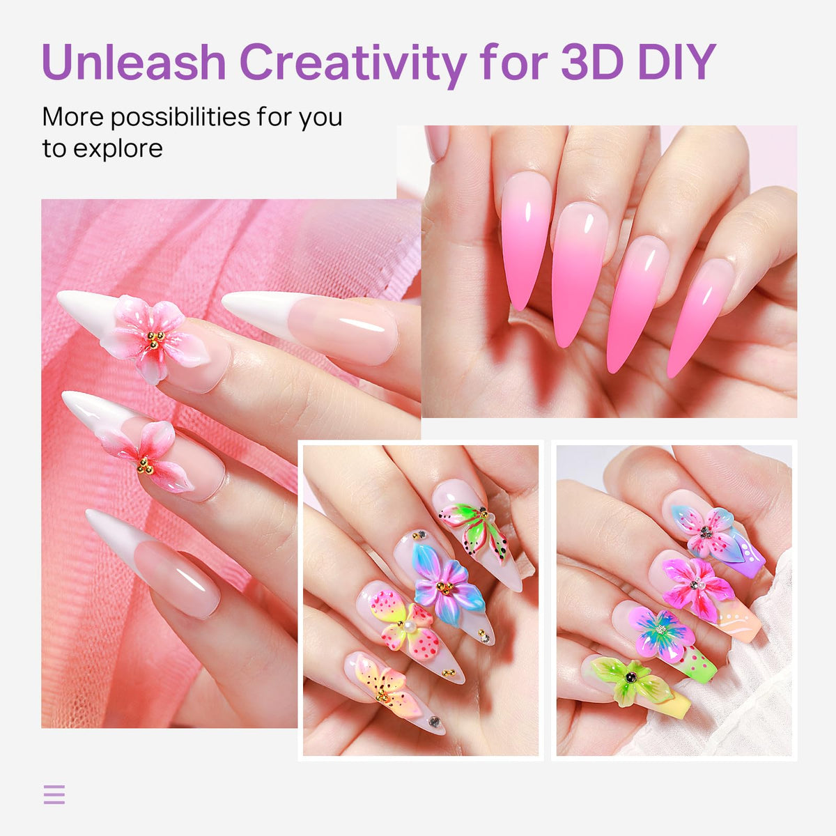 MIZHSE ombre French nails in use showing smooth blended tips