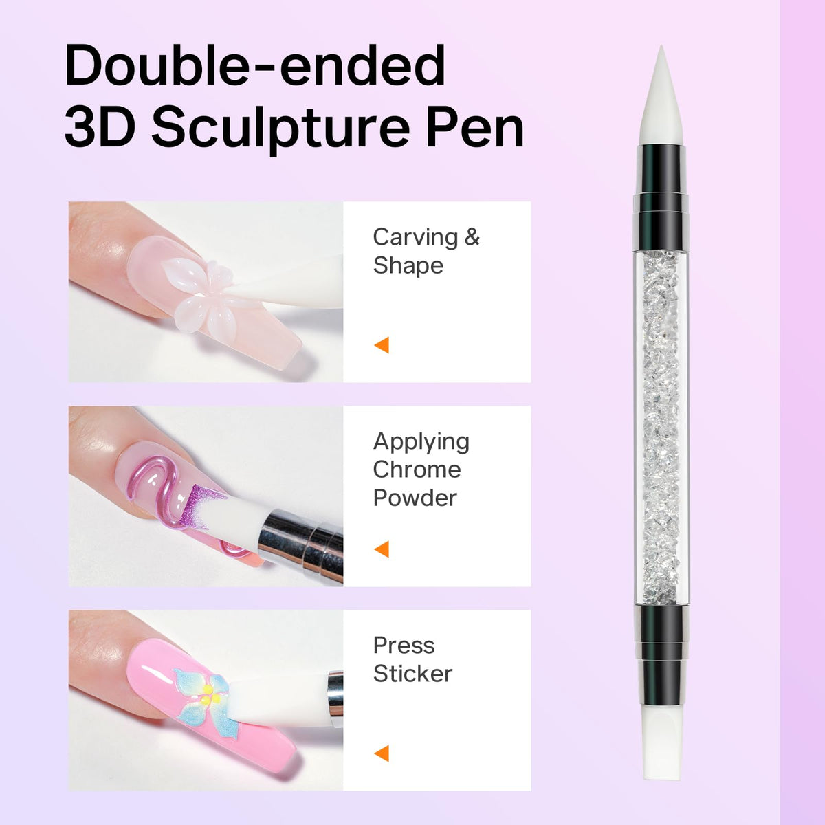 MIZHSE dual-end nail pen and jar included for immediate use