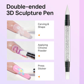 MIZHSE dual-end nail pen and jar included for immediate use