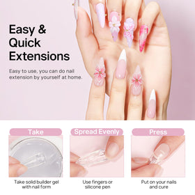 MIZHSE reusable nail forms spread showing fast extension preparation