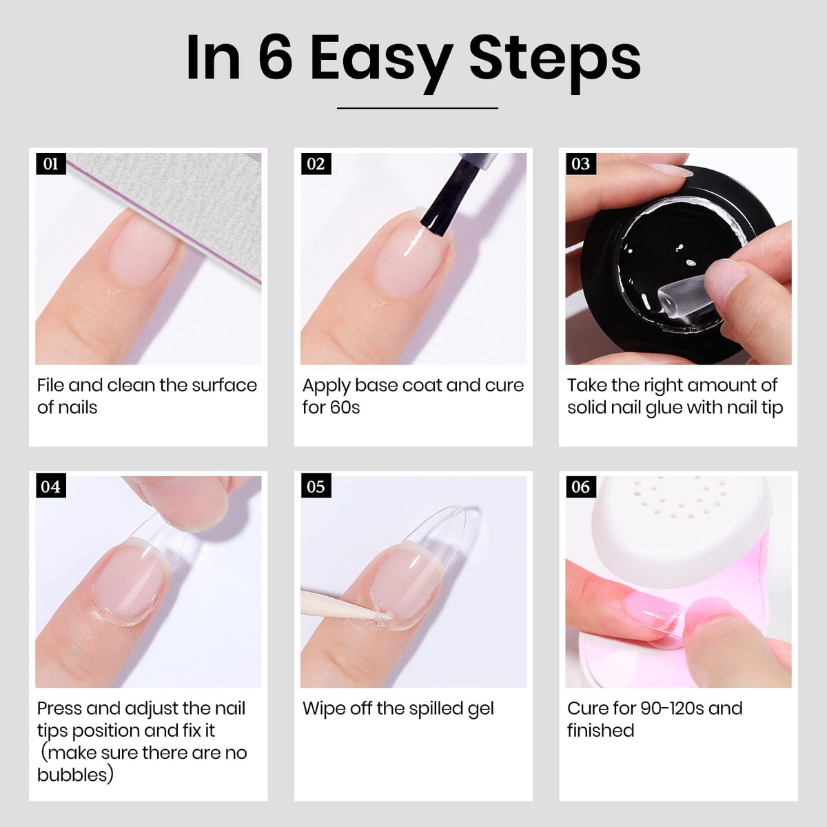MIZHSE rhinestone bonded nails lifestyle image showing secure decoration benefit