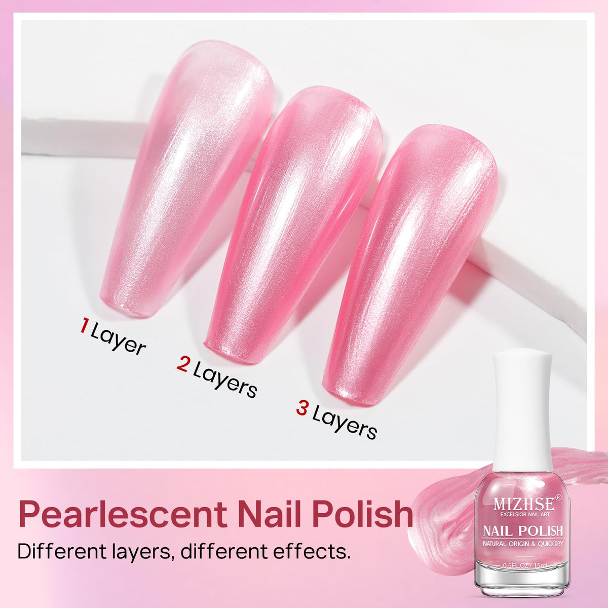 MIZHSE close-up on pearl shimmer texture revealing multidimensional sheen