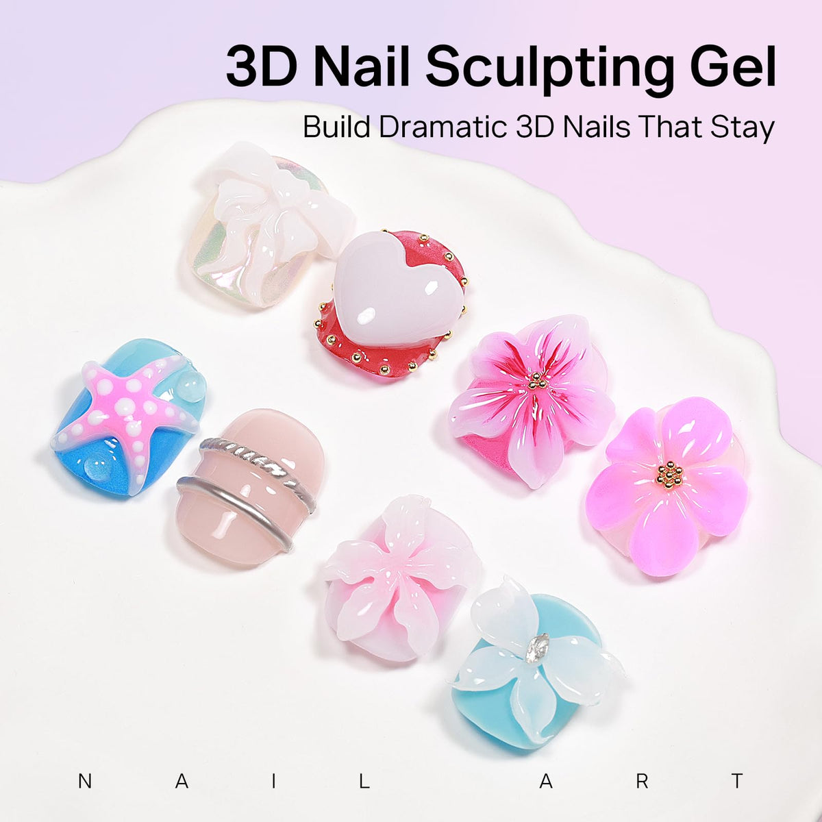 MIZHSE sculpting gel molded on nail with pen tool for precise shaping