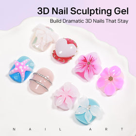 MIZHSE sculpting gel molded on nail with pen tool for precise shaping