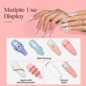 MIZHSE silicone pen shaping gel in use for accurate 3D nail art control