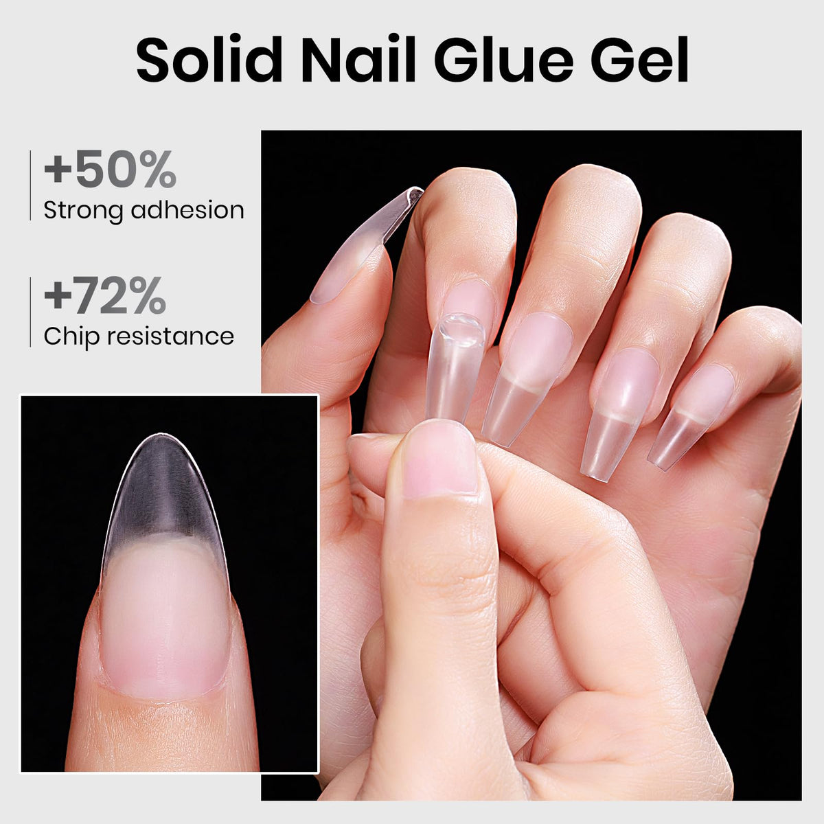 MIZHSE solid glue close-up texture showing non-drip control benefit