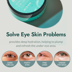 MIZON before and after under-eye comparison showing plumper skin