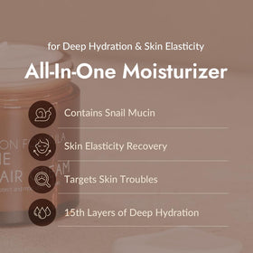 MIZON open jar texture close-up showing creamy gel and fast absorption benefit