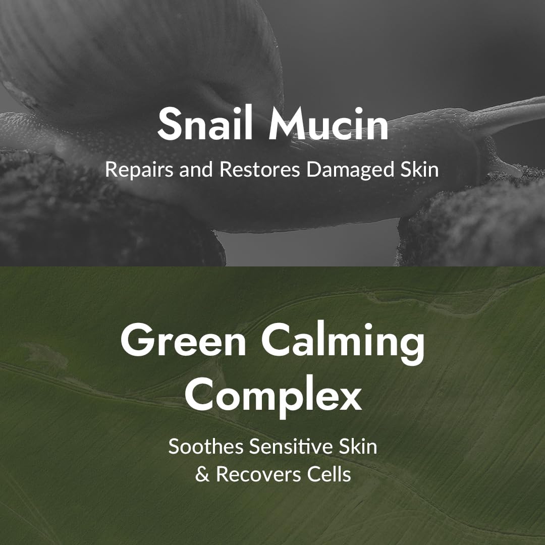MIZON ingredient display highlighting 92% snail mucin for hydration benefit