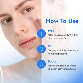 MIZON bottle staged in bathroom routine illustrating daily use benefit