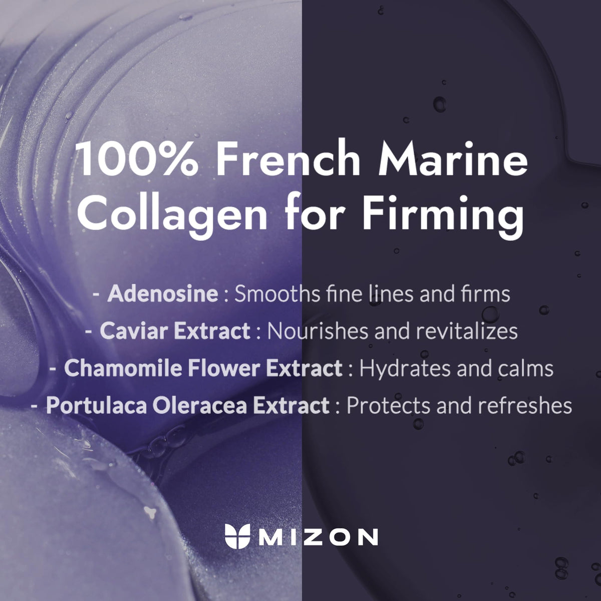 MIZON open jar displaying stacks of hydrogel patches for long-lasting supply