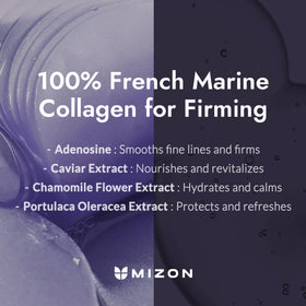 MIZON open jar displaying stacks of hydrogel patches for long-lasting supply