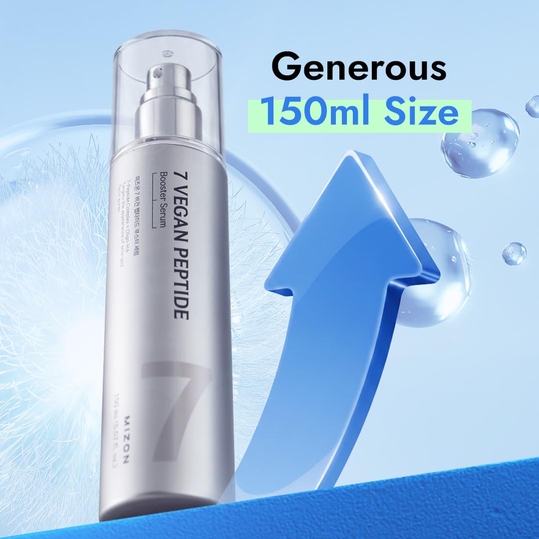MIZON pump dispensing serum onto hand for easy application benefit