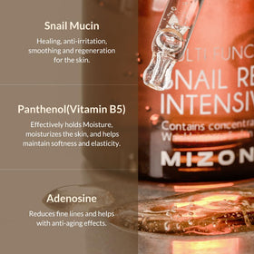 MIZON pipette dispensing serum demonstrating precise application and no-waste benefit