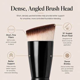M J JOMAY close-up of soft synthetic bristles highlighting gentle texture and even application