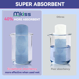 MKISS sheet held in hand to show 10x12 inch size and full‑face coverage