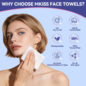 MKISS wipe removing makeup to demonstrate effective gentle cleansing
