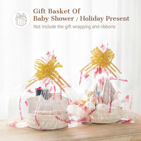 Mkono basket on bathroom shelf organizing toiletries neatly