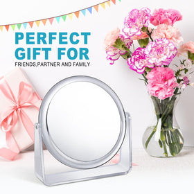 MKUMIR on vanity with cosmetics showing stylish gift-ready presentation