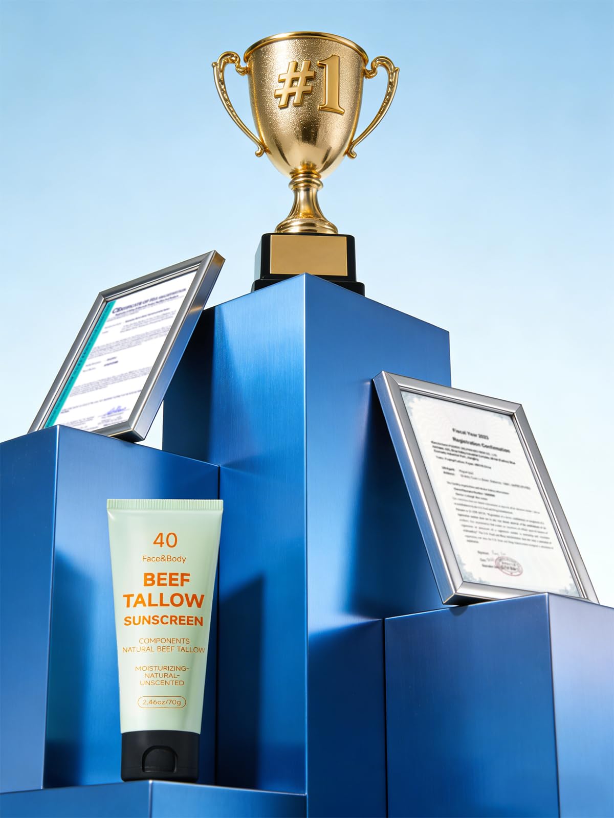 mkzea sunscreen applied to face illustrating smooth non‑greasy finish