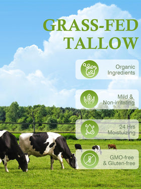 mkzea close-up whipped tallow texture highlighting creamy spreadability and fast absorption