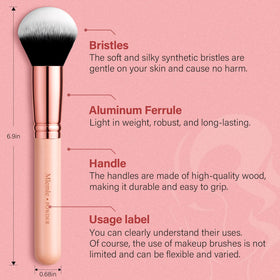Mlemle close-up of soft synthetic bristles showing smooth blending capability